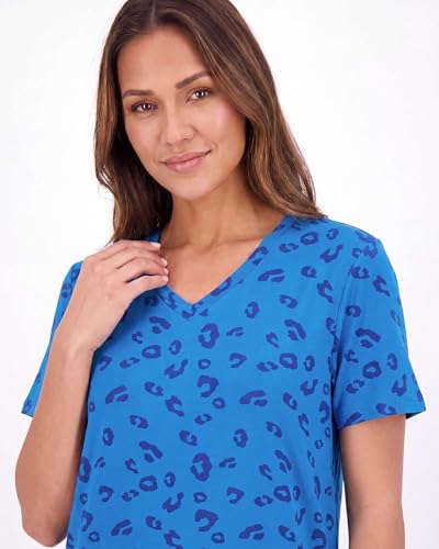 Image of Real Essentials 3 Pack: Women's Soft Maxi Long Nightshirt Short Sleeve Soft Nightgown Sleep Dress (Available in Plus Size)