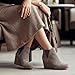 Dunes Women's Zoey Wedge Bootie, Soft Vegan Suede, Easy Slip-On Design, Memory Foam, Wide Widths Available, womens wedge boots, TAUPE 8