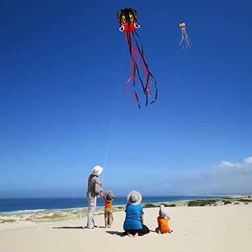Honbo Huge Octopus Kite For Kids Under 5 - Large Kite For Adults With Long Tail -Easy To Fly Kites For Beginner #TOP2