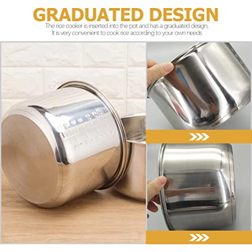 Cabilock Stainless Steel Inner Pot Replacement for Rice Cooker Electric Cooker Liner Pot 8.66 X 8.66 X 5.19 in 1 Pc Accessory for Cooking Rice Soup by Cabilock - Image 7