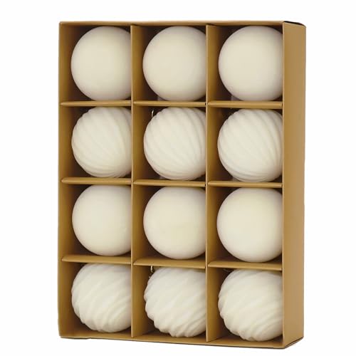 Image of 3.15inch Velvet Christmas Ornaments for Xmas Tree, 12 pcs Flocked Christmas Balls Set Assortment for Holiday Decor