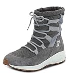 Warm und weich gefüttert Jack Wolfskin Damen Nevada Texapore MID W Wasserdicht Schneestiefel, Grau (Grey/White 6126), 37 EU