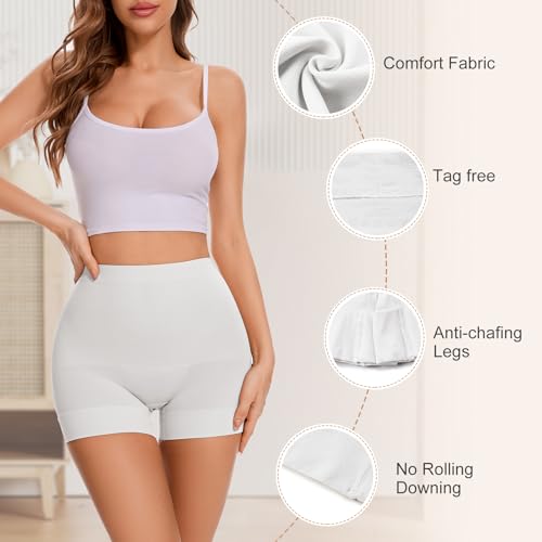 Image of Seamless Shaping Boyshorts Panties for Women Slip Shorts for Under Dresses Tummy Control Underwear Shapewear Shorts