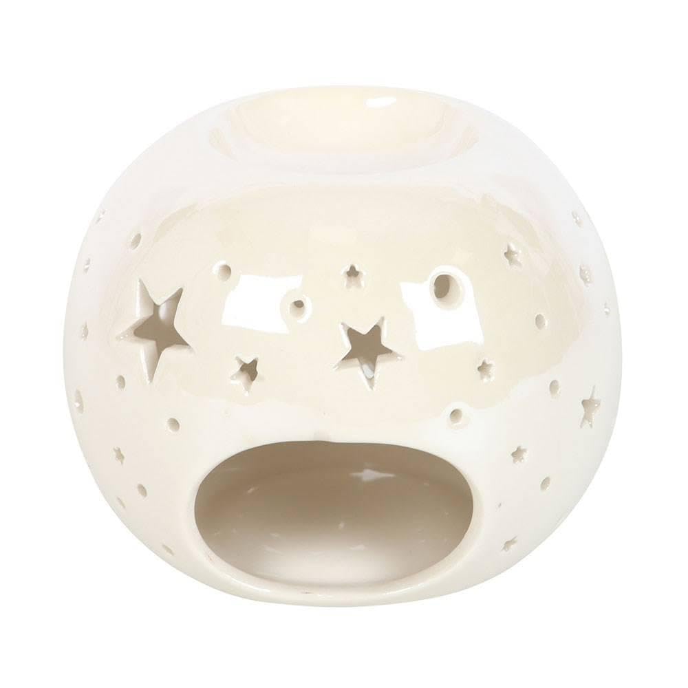 Something Different Iridescent Star Oil Burner (One Size) (White)