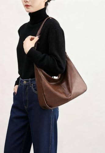 Bolso Hobo para mujer de cuero vegano retro miniatura 2