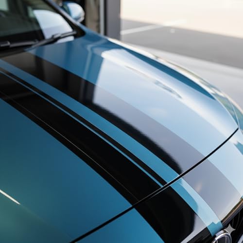 Image of Gloss Black Vinyl Wrap Film Roll - Made with 3M 2080 Series - 4 in x 25 ft Car Wrap for Chrome Delete, Trim & Emblems - Stretchable Air-Release Auto Vinyl (Gloss Black, 4 in x 25 ft)