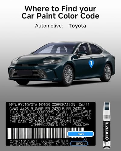 Image of Touch Up Paint Compatible with Toyota Exact Match 2 in 1 Touch up Paint for Chips and Nicks Repair (Cavalry Blue(8W2))