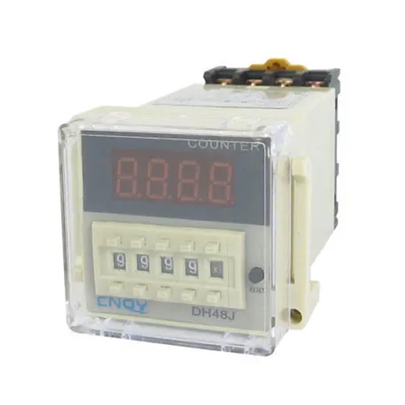 Relais compteur numérique DH48J AC/DC 12V avec embase pour automatisme
