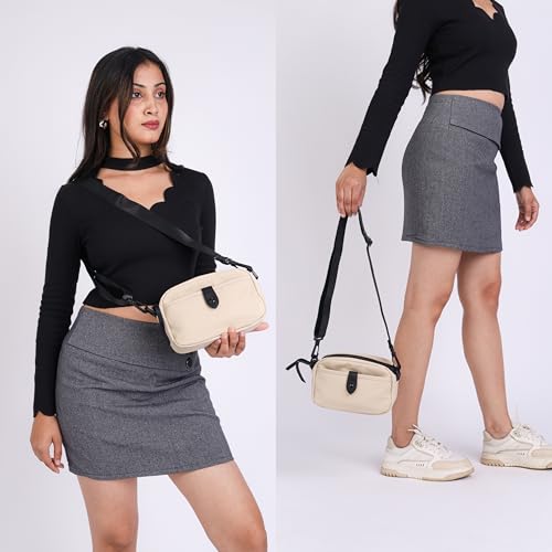 Image of TS WITH TECHSUN Quilted Small Crossbody Bag for Women, Waterproof PU Leather Sling Bag with Adjustable Strap, Lightweight Travel Shoulder, Purse for Phone, Wallet, Keys, Makeup