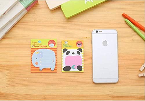 Miniatura 8 de Notas adhesivas, notas autoadhesivas en diferentes formas, coloridas notas superadhesivas, bloc para estudiantes, hogar, oficina (Paquete de 8) Panda