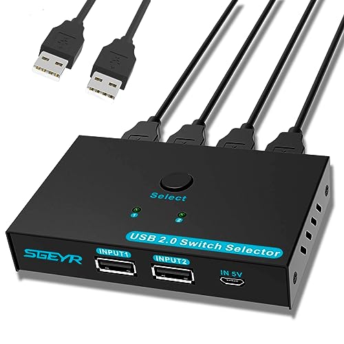 Switch Selector Commutatore 2 Ingressi 4 Uscite per 2 Computer Tastiera e Mouse Splitter per HDTV PS5 e xbox hdmi usb