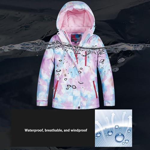 Kids Girls Boy Winter Bib Snow Pants And Jackets Toddler Girl Snowsuit Winter Coat Waterproof Outdoor Snowboarding (D, 3-4 Years)4