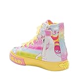  Lelli Kelly LKED 1000 Einhorn-Schuh aus Segeltuch mit Applikationen und seitlichem Reißverschluss, gelb, 34 EU