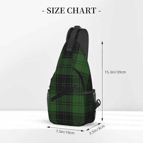 Mochila Cruzada Negra de Plaid para Senderismo y Viaje miniatura 3