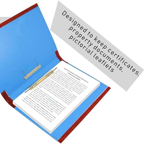 Image of TULMAN Spring Files File A4 Size Paper Cobra File Document Holder Certificates Holder-35 x 26 x 3.5 cm -Color May Vary - Pack of 6