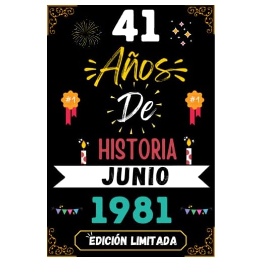 CUADERNO, 41 AÑOS DE HISTORIA JUNIO 1981 EDICIÓN LIMITADA: Regalo de 41 cumpleaños para mujeres y hombres, ideas de 41 cumpleaños... un cumpleaños... ... regalo de 41 cumpleaños para él/ella.