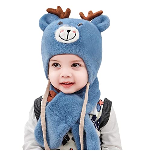 Gorro infantil que tapa las orejas con bufanda para evitar el frío en niños