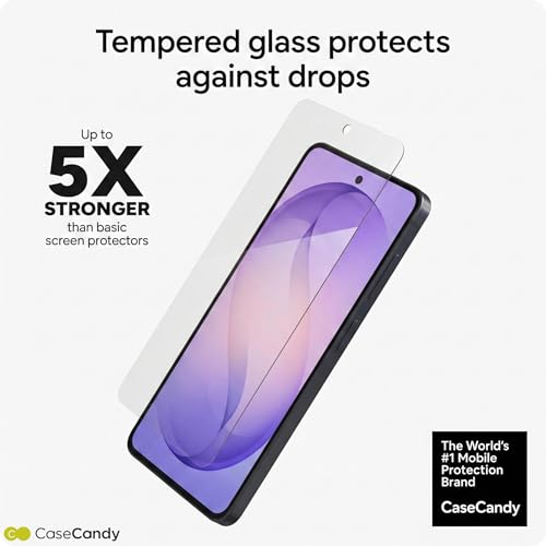 Image of Casecandy - (2 Pack Screen Protector Tempered Glass for Samsung S26 | 9H Glass for samsung S26 Screen Protector 5G, [Easy Application Kit] [Bubble Free] [6.2 Inch] - HD