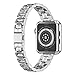 chuangshiji Compatible with Silver Apple Watch Band 38mm 40mm 41mm, Stainless Steel for Women iWatch Band Series 9/8/7/6/5/4/3/2/1/SE