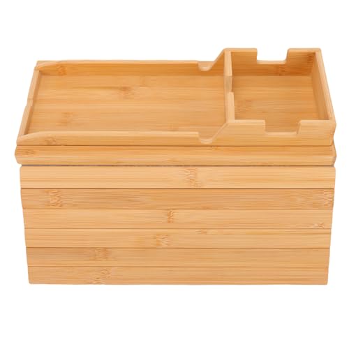Bandeja de madera para sofá para disfrutar de refrigerios y bebidas en el salón