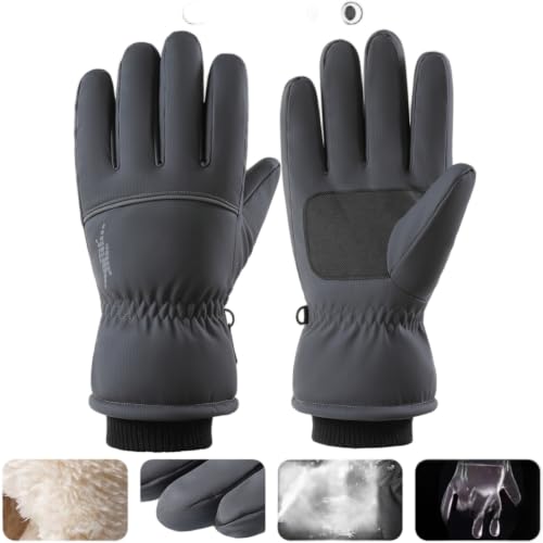 Guantes de esquí para hombre y mujer PureBowlic con forro polar térmico 4