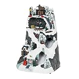 Well Home Pueblo Navideño para decoración con Luces LED y Movimiento 19,6x17,7x30,1cm