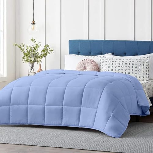 Image of Razzai Restful Sleep Microfiber Summer Season Ac Comforter 220 GSM (92 inch x 106 inch Inches /233cm x 269cm) - King Size Comforter|Sky Blue|