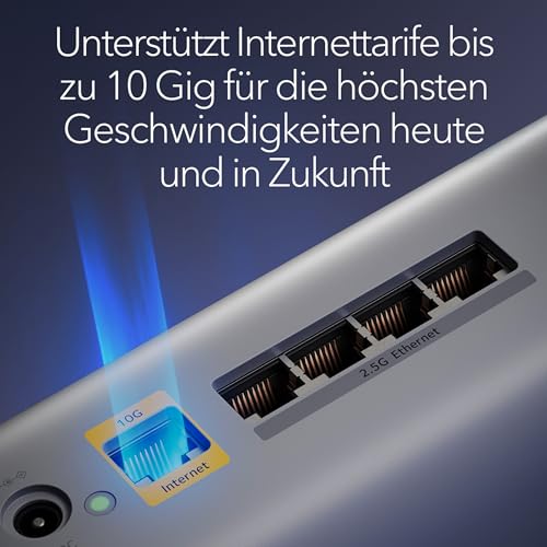 NETGEAR Orbi 870 Serie Tri-Band WiFi 7 Mesh-System (RBE872) - Router + 1 Satellit-Repeater, Sicherheitsfunktionen, bis zu 21 Gbit/s, Abdeckung bis 400 m2, 150 Ger&auml;te, 10-Gig-Internetanschluss, BE21000