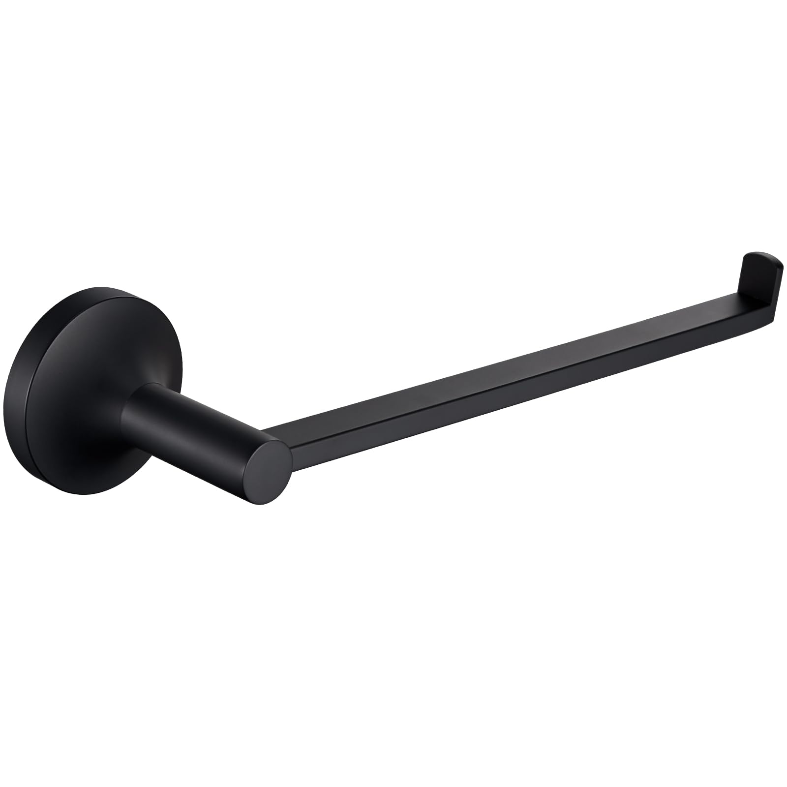 APLusee Matte Black Hand Towel Holder, SUS304 Stainless Steel Towel Holder for Bathroom, Heavy Duty Washcloth Hanger Wall Mounted