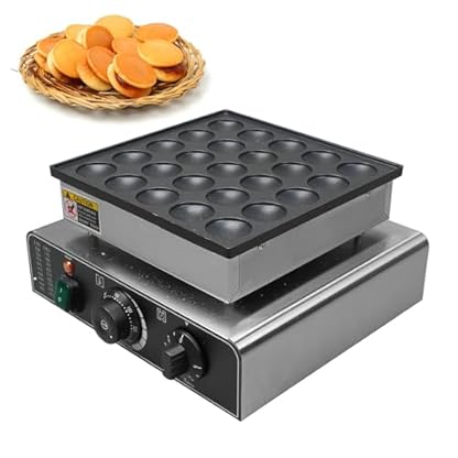 Niederländische Pfannkuchenmaschine, Omelette-Maker, Waffeleisen, Kommerzielle Waffelplatte aus Gusseisen mit Thermostaten, Antihaftbeschichtet, Mini-Elektro, (EU-Stecker 220 V) – Bild 3