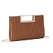 Imagen de EVEOUT Clutches de Paja para Mujer Bolso de Fiesta Noche Boda Paja con Cadena Bolsos bandolera Tejido para Vacaciones Playa