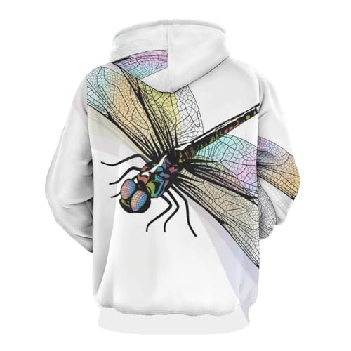 Sweat à capuche libellule UMENG pull unisexe taille S - 3