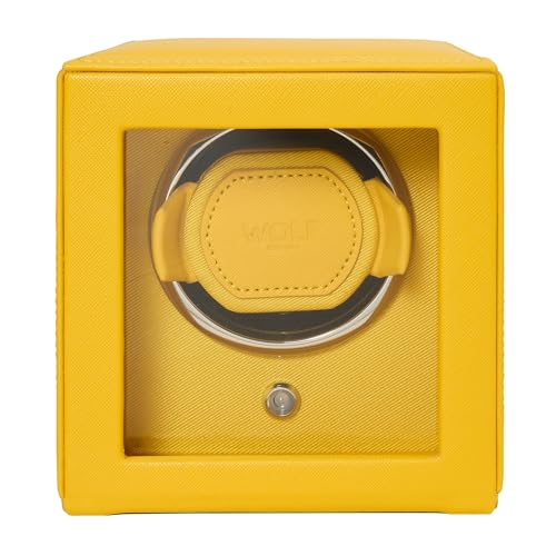 WOLF Savoy Watch Winder Review 3 Wolf Cub Single Watch Winder with Glass Cover, Yellow -