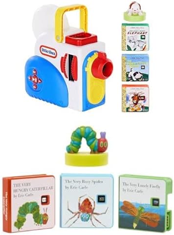 Little Tikes Story Dream Machine Bundle: Starter Set with The Poky Little Puppy + World of Eric Carle The Very Story Collection - Audio Play, Nightlight & Characters for Kids Ages 3+