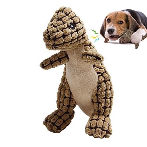 Dinossauro de pelúcia para cães | Dinossauro Dog Squeaky Brinquedos,Brinquedo para cachorro de Hallo