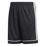 adidas Boys' Squadra 17 AEROREADY Regular Fit Quarter Length Soccer Shorts, Black/White, X-Large