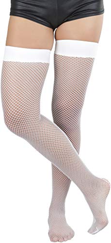Image of ToBeInStyle Womens Beautiful Backseam Fishnet Thigh High Stockings