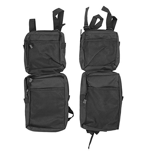 Keenso ATV Storage Bag, 600D Oxford Cloth Wear Resistant Black Multifunction ATV Side Bag Snowmobile Carrying Packet Outdoor ATV Saddle Bag(Black) Ride Other