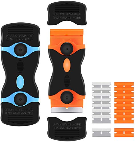 Profi Ceranfeldschaber 2 Pack - Ihr zuverlässiger Schaber für Küche und Haushalt,Doppelseitiger (Kunststoff und Edelstahl) Abstreifer zum Reinigen von Keramikherden/Keramiköfen/Induktionsherden Cover