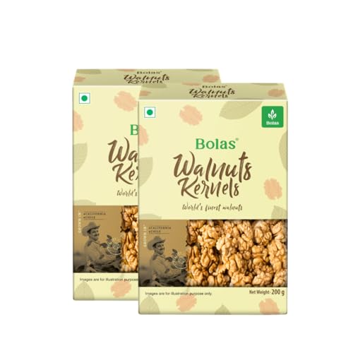 Image of Bolas Walnut Kernels 400g (200g x 2) | Akhrot Giri | Without Shell | Rich in Omega 3, Protein & Magnesium | Crunchy | Dry Fruits & Healthy Snack
