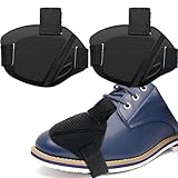 2-Piece Motorcycle Shoe Protector & Rubber Shift Pad, Black
