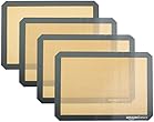 Amazon Basics Silicone, Non-Stick, Food Safe Baking Mat - Pack of 4
