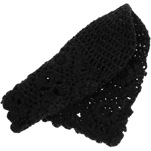 JUMPLAWN Turbante de Algodón para Mujer en Color Negro, Ligero y Portátil, Adecuado para Viajes Ocultar el Cabello Estilo Elegante y Étnico