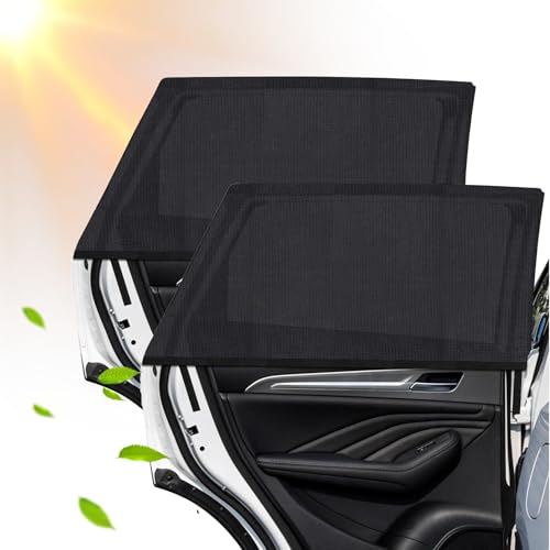 2Pcs Pare Soleil Voiture Bébé,Kyzuzia Bloquer Les Rayons UV Anti Moustiquaire,Taille Universelle pour Plupart des Voitures, Pare-Soleil Compatibles avec la Plupart des Véhicule