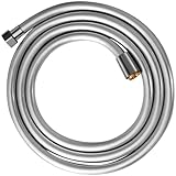 Lecreatekit Hochdruck-Brauseschlauch aus explosionsgeschütztem PVC mit Anti-Knot-Design, flexibler 1,5 m Badezimmerschlauch, hitzebeständig bis 100 °C, Standard-Messingarmatur für einfache
