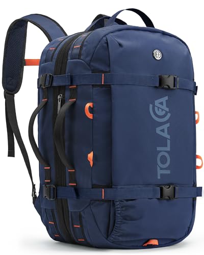 Tolaccea Reiserucksack, Handgepäck Rucksack Flugzeug, TSA-Freundlicher Laptop Rucksack 15,6 Zoll, Erweiterbar 40L auf 50L, Weekender Herren für Reise Wandern Camping Tolaccea Reiserucksack, Handgepäck Rucksack Flugzeug, TSA-Freundlicher Laptop Rucksack 15,6 Zoll, Erweiterbar 40L auf 50L, Weekender Herren für Reise Wandern Camping