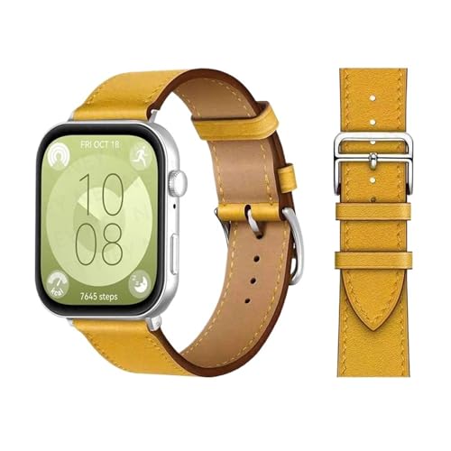 Bracelet Huawei Watch Fit 3 en cuir véritable et boucle rétro vaches