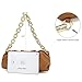 CATMICOO Chunk Chain Dumpling Bag Cloud Clutch Purse for Women with Ruched Detail (Brown)