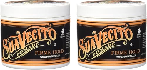 Suavecito Firme Strong Hold Pomade Strong Hold Pomade For Men Medium Shine Water Based Wax Flake Free Hair Gel 4oz/113g x 2