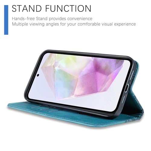 Oduio Wallet Case for Samsung Galaxy A36 5G 2025 6.7 inch - PU Leather Flip Cover with Card Holder Slots, Strong Magnetic Folio Kickstand Phone Case, Green - image 5